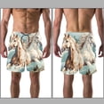 thumbnail image 3 of luoweisi Men's Beach Shorts Quick Dry Swim Trunks with Mesh Lining Horse XL, 3 of 5