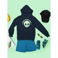thumbnail image 3 of Alien Emoji Vibes Only - Retro UFO Space Graphic Youth's Hoodie, 3 of 4