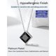 thumbnail image 4 of PROSTEEL Collar con colgante de circonia cúbica rómbica de plata esterlina para mujer, niña, joyería de circonita cúbica negra, regalo de San Valentín para madre para hija, mamá, esposa, 4 of 8