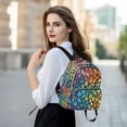 thumbnail image 6 of FORMRS Mini Backpack Purse for Women Travel Daypack Casual Shoulder Bag, Colorful Dragon Scales Pattern, 6 of 7