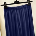 thumbnail image 4 of Ecqkame Women's Pajama Capri Pants High Waisted Wide Leg Lounge Pants Lightweight Comfortable Home Pant with Pockets Blue XL, 4 of 5