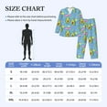 thumbnail image 4 of Naloa Avocado Work Out Men’s Pajamas Set - Long Sleeve Button Down Sleep Shirt and Pajama Bottoms Sleepwear Set-XX-Large, 4 of 7