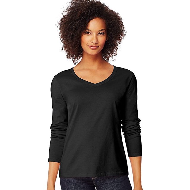 Women's Long-Sleeve V-Neck T-Shirt