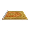 thumbnail image 2 of Ahgly Company Machine Washable Indoor Rectangle Persian Yellow Traditional Area Rugs, 7' x 9', 2 of 4