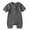 Grey, variant on Weebloom Baby Boy Girl Romper Short Sleeve Solid Jumpsuit Clothes Sleepwear Loungewear Pjs Sleepers Pajamas Onesie Black 3-6 Months
