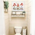 thumbnail image 5 of Bathroom Decor Wall Art Rustic Poppy Bathroom Poster Country Bathroom Relax Butterfly Pictures Print Painting Wall Décor for Bathroom Bedroom Framed Artwork 12x16 inch, 5 of 6