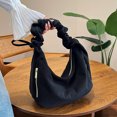 thumbnail image 5 of husxh Women Corduroy Hobo Handbag Ruched Shoulder Bag Adjustable Strap Slouchy Tote Bag with Zipper Hobo Purse for Work Travel, 5 of 8