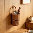 thumbnail image 6 of Woven Hanging Wicker Basket,Imitation Wicker Hanging Basket,for Front Door Hanging Wall Basket with Handle for Flowers,Small Plants,Farmhouse and Garden Decor,Baskets, 6 of 6
