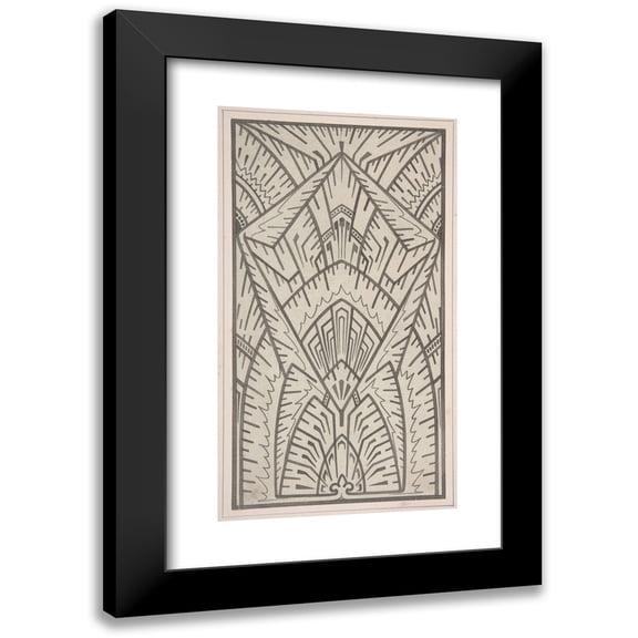 Christopher Dresser 10x14 Black Modern Framed Museum Art Print Titled - Design Drawing (ca. 1883)