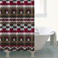thumbnail image 4 of Boho Red Knitted Ethnic Pattern Shower Curtain 84"x72" ,Bathroom Decorative Shower Curtains Set with 12 Hooks,Modern Waterproof Washable Shower Curtain, 4 of 6