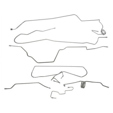 Brake Hydraulic Line 7 Piece Kit - Compatible with 1997 - 2000 Ford F150 4WD (8.8 Inch Ring Gear) 1998 1999