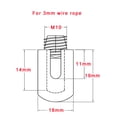 thumbnail image 3 of veasfak 4x 2 Pcs Clip Croisé en Fil d'Acier Inoxydable 316 4mm pour Rampes de Câbles DIY, 3 of 9
