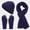 Navy, variant on siminsem 3 Piece Winter Hat Scarf Gloves Set for Women Men - Fleece Lined Pom Pom Beanie with Touchscreen Gloves & Long Scarf, Warm Knit Cold Weather Outdoor Accessories Gift Set, Khaki,One Size