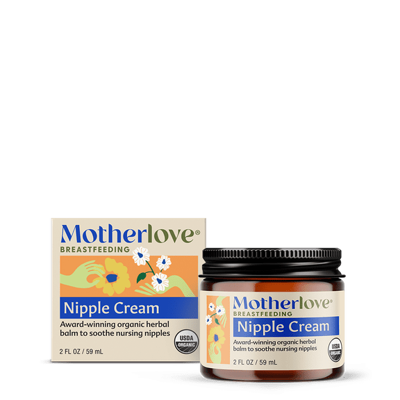 Motherlove Nipple Cream, Organic & Lanolin-Free Nipple Balm for Breastfeeding, 1 Ounce