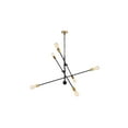 thumbnail image 3 of Indoor Home Decorative Midcentury Modern Axel 6 Lights Black Metal Pendant, 3 of 7