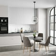 thumbnail image 3 of Hunter - Sacha 3-light Natural Black Iron, Medium Size Pendant Light, Dimmable, Modern Style, Globe Shaped, for Bedrooms, Kitchens, Dining, Living Rooms - 19658, 3 of 7