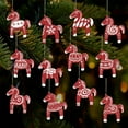 thumbnail image 2 of 12pcs Creative Christmas Carousel Ornament With Red Floral Pattern, Christmas Decoration, 2 of 8