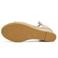 thumbnail image 7 of Women's Summer Wedge Sandals Ankle Strap Open Toe Platform Espadrille Wedges Shoes Comfortable Beach Walking Shoes Beige 37, 7 of 7
