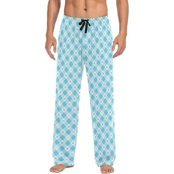 GZHJMY Lovely Dog Claw Mens Pajama Pants, Comfortable and Soft Men Pajama Bottoms with Pockets and Drawstring, Christmas New Year Birthday Father's Day