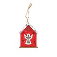 thumbnail image 2 of XWSHYW Decoraciones Navideñas Madera para Navidad, Casa Pequeña de Madera Brillante, Cabaña de Troncos Colgante, Árbol de Navidad, Decoración de Ventana, 2 of 4