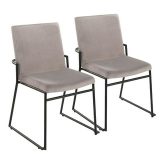 Acme Set of 2 Side Chair in Sand Linen and Walnut Finish 60747