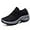 Black, variant on Women's Walking Shoes Arch Support Non Slip Work Shoes Breathable Knit Upper Lightweight for Plantar Fasciitis