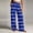Blue, variant on Hulanddfd Women's Pants Striped Elastic Waist Pockets Straight-Leg Trousers Army Green Size 2XL