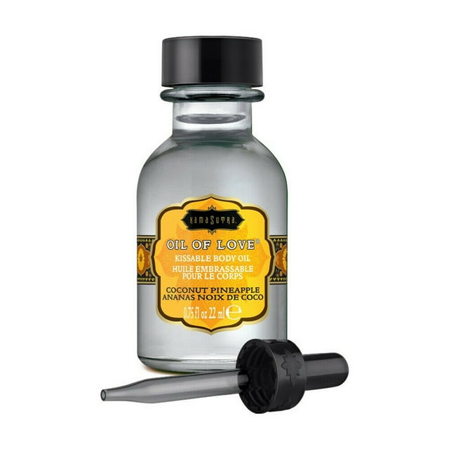 Kama Sutra Oil Of Love , Huile de Massage Réchauffante, Noix de Coco Ananas