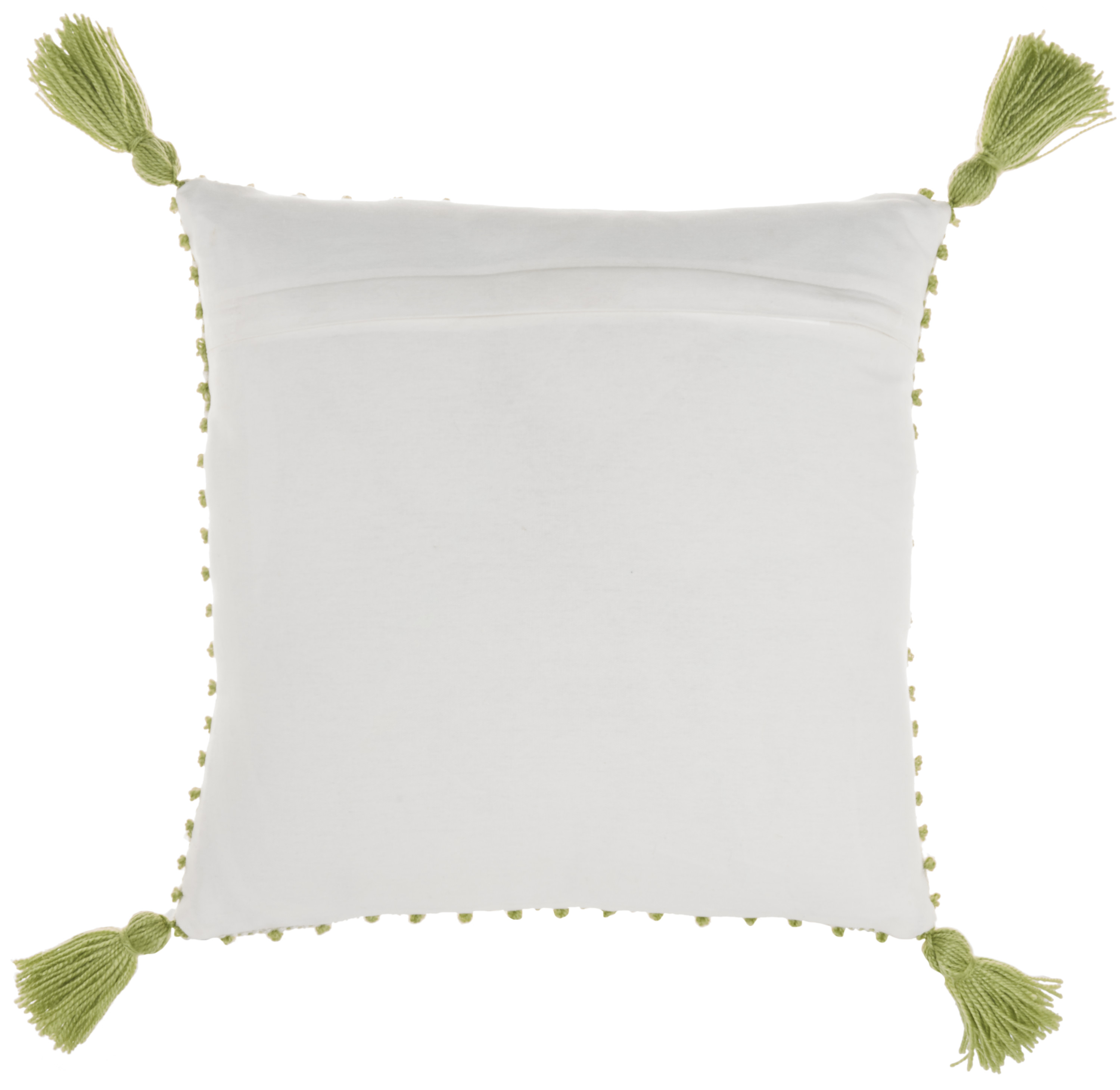 Nourison Loop Stripe Tassle Green 18" x 18" Indoor/Outdoor Throw Pillow - image 2 of 6