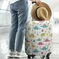 thumbnail image 2 of White Cartoon Dinosaurs Plants Pattern Luggage Cover Fashion Suitcase Cover Baggage Covers Fit 25-28 Inch Luggage (Go Travel), 2 of 5