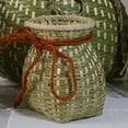 thumbnail image 6 of Walbest 1pc Hand-Woven Bamboo Basket Sturdy Eco-friendly Birds Nest, Wall Hanging Basket for fishing, Tea Picking Basket, Bamboo Woven Fish Basket with Rope, 6 of 7