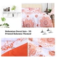 thumbnail image 6 of PiccoCasa Bohemian Duvet Cover Sets with 2 Matching Pillow Shams Soft Microfiber 3-Piece Boho Mandala Quilt Set (Orange, Queen), 6 of 7