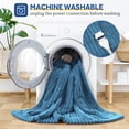 thumbnail image 2 of Heated Blanket Electric Full Striped Flannel Blanket 72"x84" Electric Blanket with 6 Heat Settings 10 Hour Timer Auto Shut Off, Blue, 2 of 6