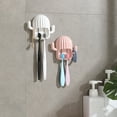 thumbnail image 4 of Adhesive Toothbrush Holder Cactus Appearance No Drilling Multifunction Toothbrush Organizer, 4 of 8