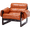 Orange, variant on Quzyaor Medieval Modern Style Lounge Chair, Removable Armrests, Vintage Leather Accent Armchair, with Comfort Upholstered, Suitable for Living Room, Study, Office(Black)