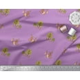 thumbnail image 3 of Soimoi Purple Rayon Fabric Tree & Animals Dots Print Fabric by Yard 56 Inch Wide, 3 of 5