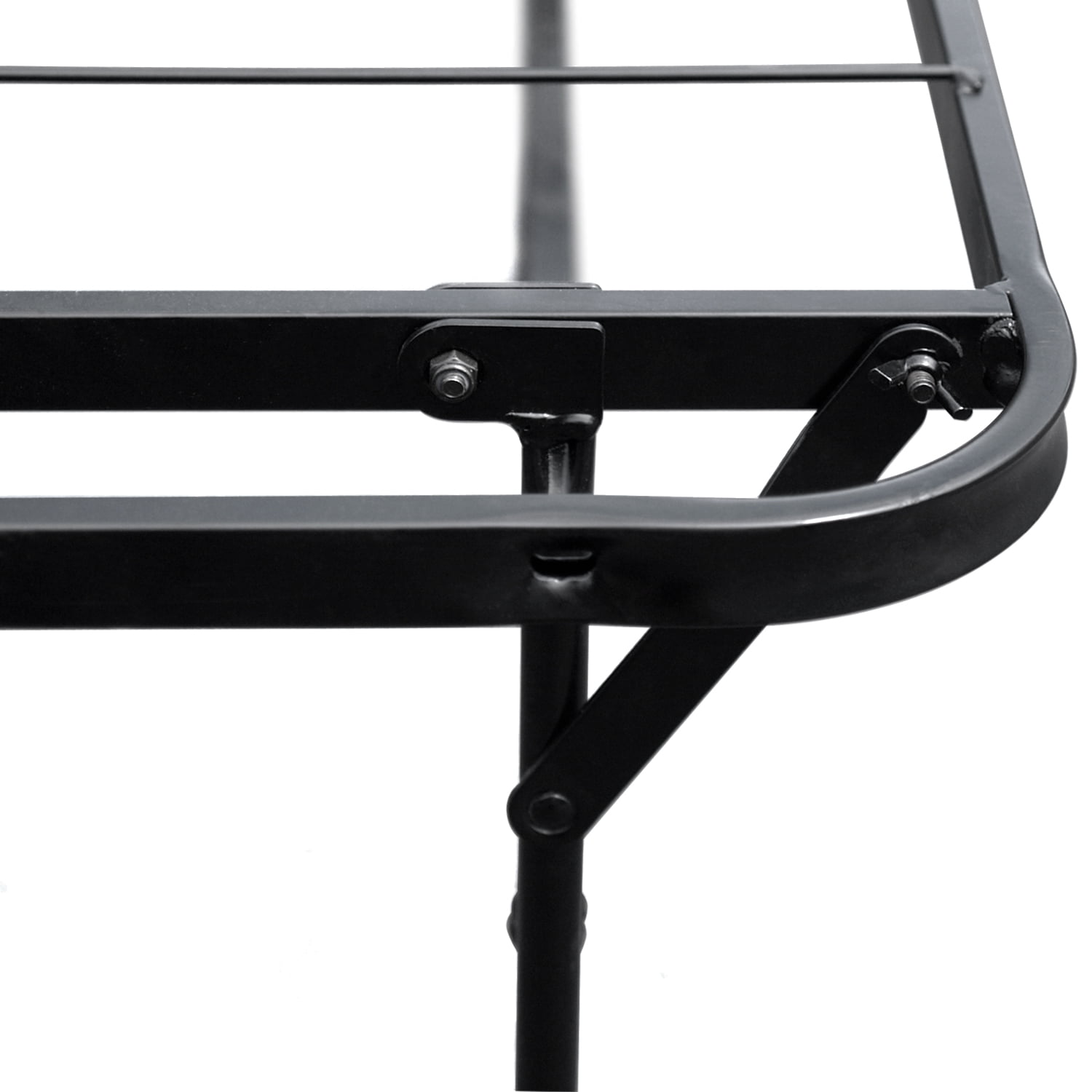 Mellow 14" Metal Platform Bed Frame, Heavy-Duty Steel Slats, Black, King