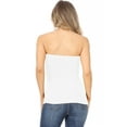 thumbnail image 3 of Women's Basic Stretch Strapless Long Bandeau Tube Top, 3 of 6