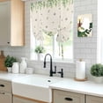 thumbnail image 5 of Farmhouse Botancial Tie Up Curtains for Windows, Adjustable Balloon Window Shades, Pastoral Daisy Leaves Rustic Burlap Kitchen Window Treatments Farmhouse Short Curtains with Rod Pocket 42"x45", 5 of 8