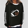 thumbnail image 3 of Football Printed Sweatshirts for Women, Crewneck Long Sleeve Loose Fit, Fall Game Day Casual Graphic Tops S-3XL, 3 of 5