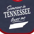 thumbnail image 4 of Inktastic Someone in Tennessee Loves Me Boys or Girls Baby Bib, 4 of 4