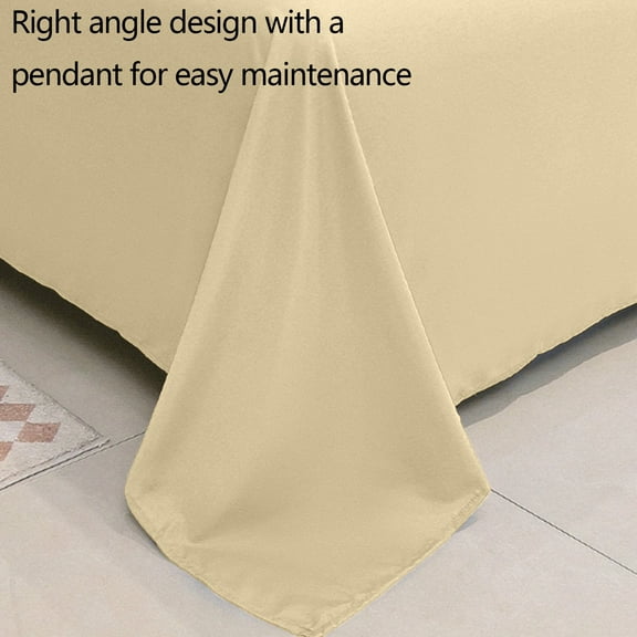 KOYPTL 71x91In Washed Bed Skirt Bed Sheet,Comfortable Simples Solid Color Coverlet Dusts Cover,Modern Bedding Cover Flat Sheet Lightweight for Dormitory Household Hotels All Seasons Blue