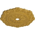 thumbnail image 3 of 33 1/4"OD x 3 5/8"ID x 1"P Scroll Medallion (Fits Canopies up to 3 5/8"), Hand-Painted Iridescent Gold, 3 of 6