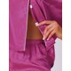 thumbnail image 5 of Pijamas de satén para mujeres INSPIRE CHIC, conjuntos de lounge de 2 piezas con tops de manga corta y pantalones cortos en morado y rojo, 5 of 6