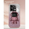 thumbnail image 1 of Shiny Glitter Astronaut Bracket Plating Phone Holder Case for Xiaomi Redmi Note 13 Pro Plus 4G 5G Soft Cover, 1 of 7
