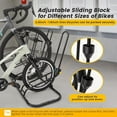 thumbnail image 4 of Floor Bike Rack for 5 Bikes, Safeguard Disc Brakes & Derailleurs Design, Waterproof Bicycle Stand Indoor/Outdoor/Garage Use, Fits 12"-29" Tires, Upgraded 0.63" Steel Tubes for Stability, 4 of 12