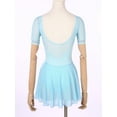 thumbnail image 6 of Miutii Womens Ballet Dance Dress Sheer Mesh Skirted Leotard Gymnastics Bodysuits Ballerina Outfit Light Blue M, 6 of 8