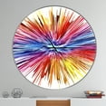 thumbnail image 2 of Designart 'Color Explosion ' Modern wall clock, 2 of 2