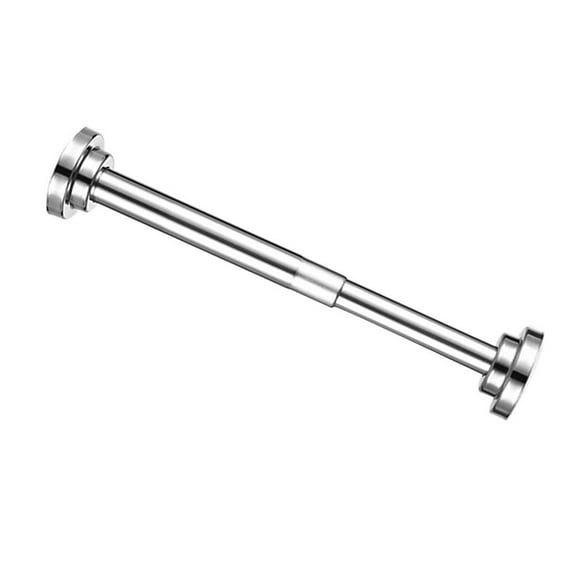 FUTUREORYY Adjustable Telescopic Rod 35-60In Stainless Steel Silver Bathroom Curtain Rod 1Pack