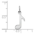 thumbnail image 2 of 14k White Gold Polished Musical Note Charm - .4 Grams - Measures 22.2x8.9mm, 2 of 2